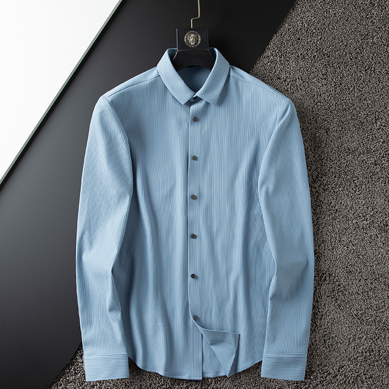 High Quality Non-Marking Laminated Light Blue Shirt